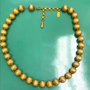 Monet vintage Gold Beaded Necklace